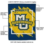 marquette golden eagles block border blue quilt blanket best selling
