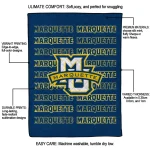marquette golden eagles bold red blue quilt blanket best selling
