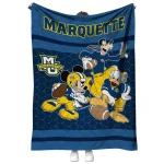 marquette golden eagles disney football blue quilt blanket best selling