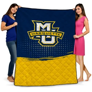 marquette golden eagles dot illusion blue quilt blanket best selling