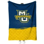 marquette golden eagles dot illusion blue quilt blanket best selling