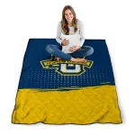 marquette golden eagles dot illusion blue quilt blanket best selling