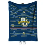 marquette golden eagles handdrawn stripes blue quilt blanket best selling
