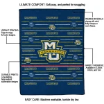 marquette golden eagles handdrawn stripes blue quilt blanket best selling