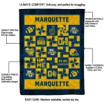 marquette golden eagles helmet heart blue quilt blanket best selling
