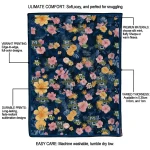 marquette golden eagles hibiscus foliage blue quilt blanket best selling