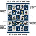 marquette golden eagles mickey mouse motif blue white quilt blanket best selling