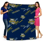 marquette golden eagles sketch lines blue quilt blanket best selling