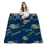 marquette golden eagles sketch lines blue quilt blanket best selling