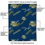 marquette golden eagles sketch lines blue quilt blanket best selling
