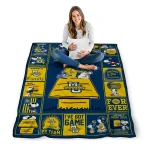 marquette golden eagles snoopy love blue quilt blanket best selling