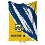 marquette golden eagles stroke art blue white quilt blanket best selling