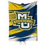 marquette golden eagles wild lines blue white quilt blanket best selling