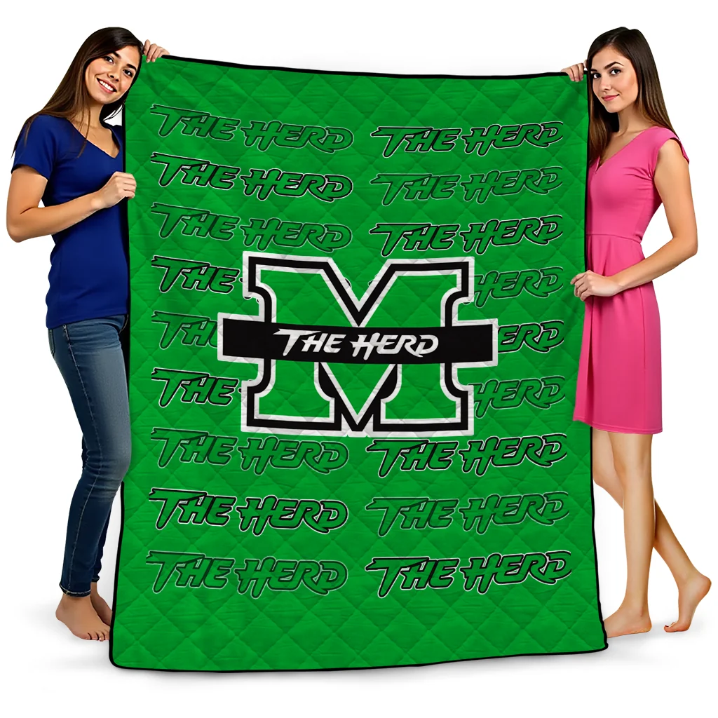 marshall thundering herd bold red green quilt blanket best selling marshall thundering herd bold red green quilt blanket best selling