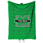 marshall thundering herd bold red green quilt blanket best selling
