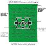 marshall thundering herd bold red green quilt blanket best selling