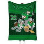 marshall thundering herd disney football green quilt blanket best selling