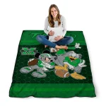 marshall thundering herd disney football green quilt blanket best selling