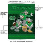 marshall thundering herd disney football green quilt blanket best selling