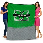 Marshall Thundering Herd Dot Illusion Green Quilt Blanket 1 marshall thundering herd dot illusion green quilt blanket best selling