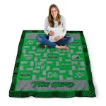 marshall thundering herd helmet heart green quilt blanket best selling