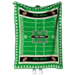 marshall thundering herd mickey player green quilt blanket best selling