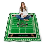 marshall thundering herd mickey player green quilt blanket best selling