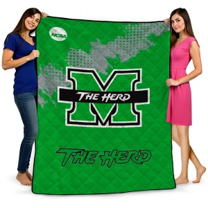 marshall thundering herd paint trail green quilt blanket best selling