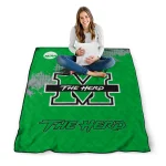 marshall thundering herd paint trail green quilt blanket best selling