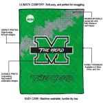 marshall thundering herd paint trail green quilt blanket best selling