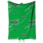 marshall thundering herd sketch lines green quilt blanket best selling