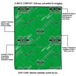 marshall thundering herd sketch lines green quilt blanket best selling