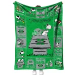 marshall thundering herd snoopy love green quilt blanket best selling