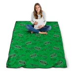 marshall thundering herd solid classic green quilt blanket best selling