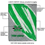 marshall thundering herd stroke art green white quilt blanket best selling