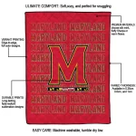 maryland terrapins bold red quilt blanket best selling