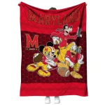 maryland terrapins disney football red quilt blanket best selling
