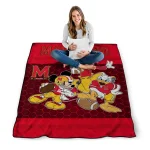 maryland terrapins disney football red quilt blanket best selling