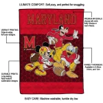 maryland terrapins disney football red quilt blanket best selling