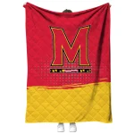 maryland terrapins dot illusion red quilt blanket best selling