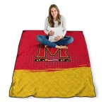 maryland terrapins dot illusion red quilt blanket best selling