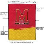maryland terrapins dot illusion red quilt blanket best selling