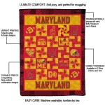 maryland terrapins helmet heart red quilt blanket best selling