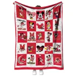 maryland terrapins mickey mouse motif red white quilt blanket best selling