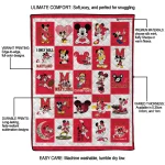 maryland terrapins mickey mouse motif red white quilt blanket best selling