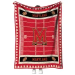 maryland terrapins mickey player red quilt blanket best selling