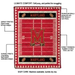 maryland terrapins mickey player red quilt blanket best selling