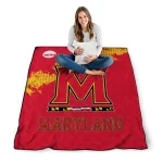 maryland terrapins paint trail red quilt blanket best selling
