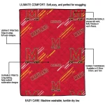 maryland terrapins sketch lines red quilt blanket best selling