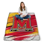 maryland terrapins wild lines red white quilt blanket best selling